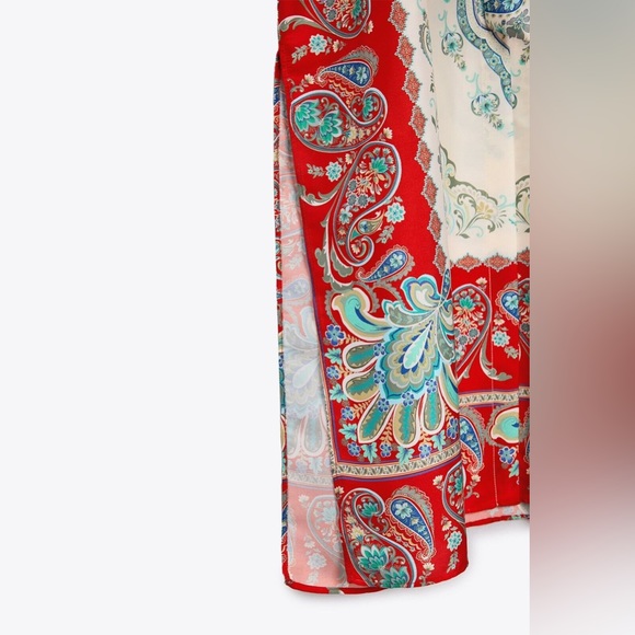 Zara Multicolor Printed Button Up Maxi Shirt Dress NWT - Picture 5 of 8